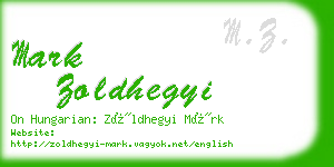 mark zoldhegyi business card